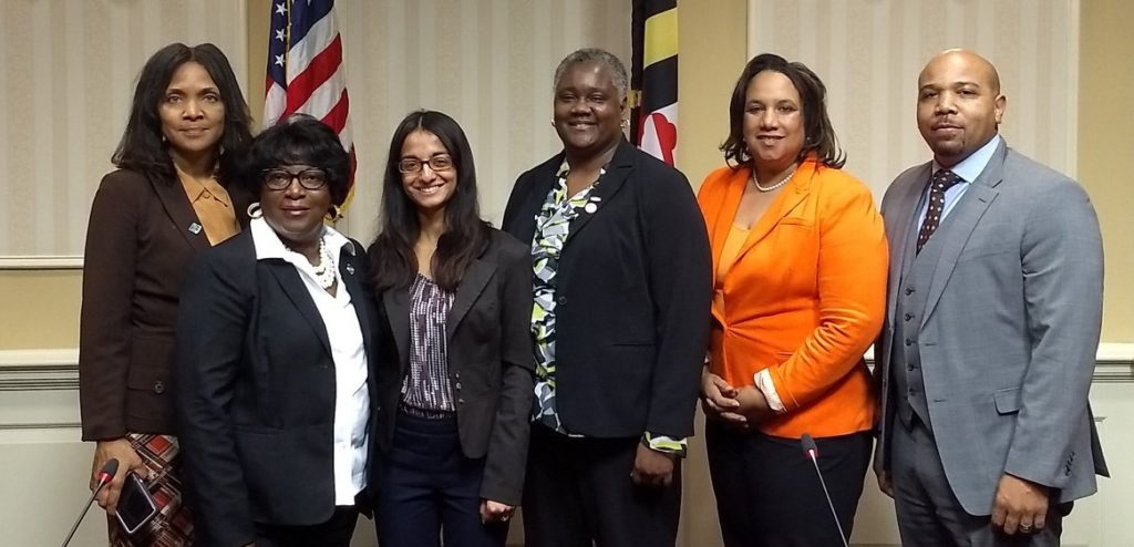 Members of the Charles County NAACP with PJC attorney Monisha Cherayil