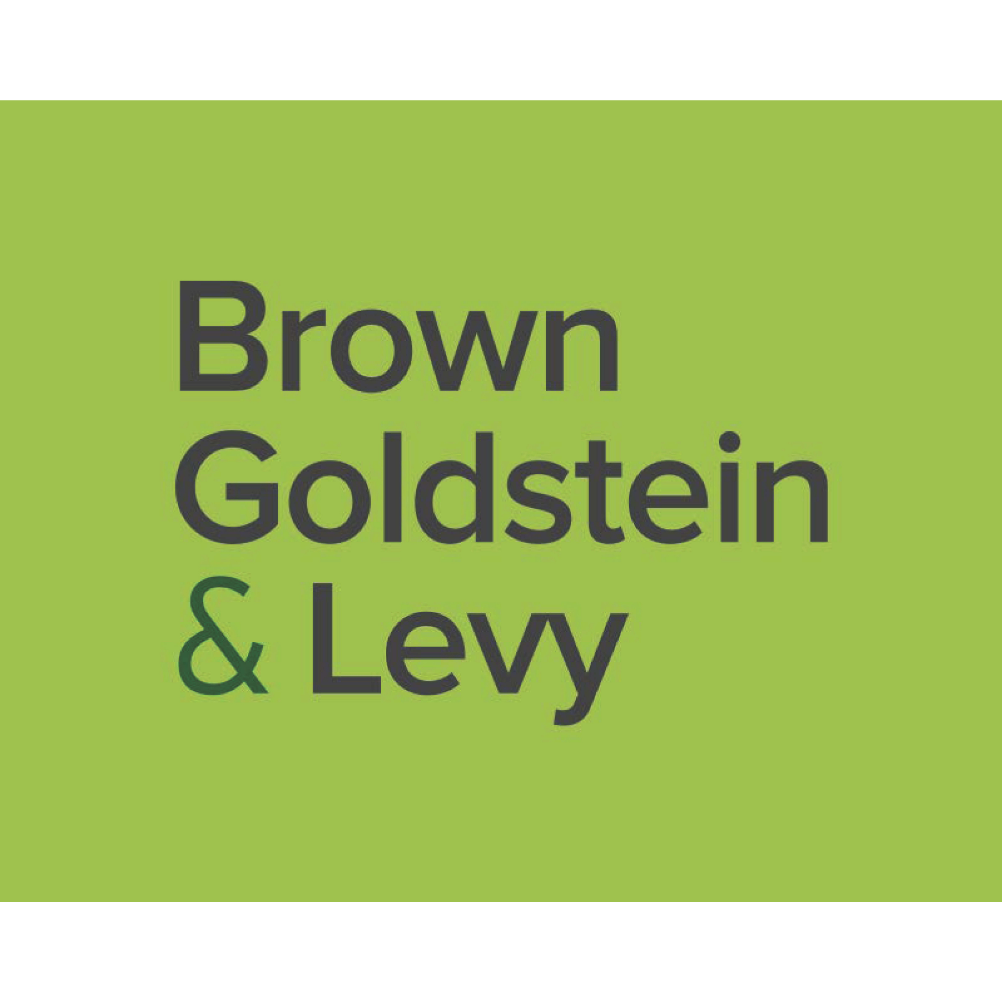 Brown, Goldstein & Levy law firm logo.